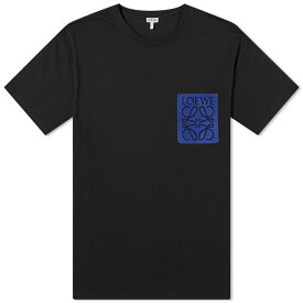 【送料無料】 ロエベ メンズ Tシャツ トップス Loewe Anagram Fake Pocket T-Shirt Black