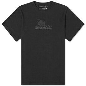 【送料無料】 マハリシ メンズ Tシャツ トップス Maharishi 30th Anniversary Dragon Embroided T-Shirt Black