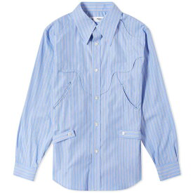 【送料無料】 トーガ レディース シャツ トップス Toga Stripe Cotton Shirt Light Blue