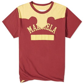 【送料無料】 マルタンマルジェラ メンズ Tシャツ トップス Maison Margiela Western Logo T-Shirt Burgundy