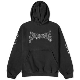 【送料無料】 バレンシアガ メンズ パーカー・スウェット フーディー アウター Balenciaga Darkwave Popover Hoody Black & White