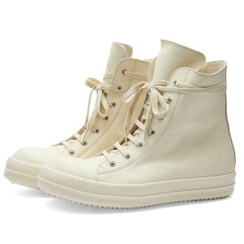 【送料無料】 リックオウエンス メンズ スニーカー シューズ Rick Owens High Sneakers Milk & Milk