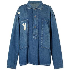 【送料無料】 マルタンマルジェラ レディース シャツ トップス Maison Margiela Pull Over Denim Shirt Greencast Indigo