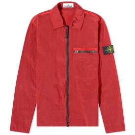 【送料無料】 ストーンアイランド メンズ ジャケット・ブルゾン アウター Stone Island Nylon Metal Shirt Jacket Red