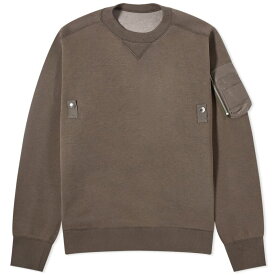 【送料無料】 サカイ メンズ パーカー・スウェット アウター Sacai MA-1 Crew Sweatshirt Taupe