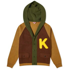 【送料無料】 ケンゾー メンズ ニット・セーター カーディガン アウター Kenzo Colour Block Cardigan Dark Camel