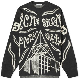 【送料無料】 アクネ ストゥディオズ メンズ ニット・セーター アウター Acne Studios Kuis Antenna Jacquard Jumper Black & Ecru