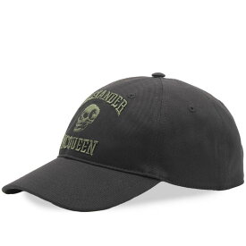 【送料無料】 アレキサンダー・マックイーン メンズ 帽子 アクセサリー Alexander McQueen Varsity Skull Logo Cap Black & Khaki