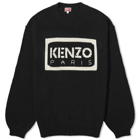 【送料無料】 ケンゾー メンズ ニット・セーター アウター Kenzo Logo Crew Knit Black