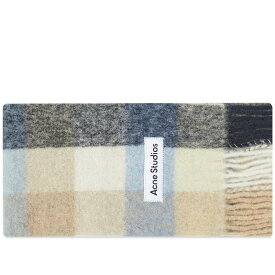 【送料無料】 アクネ ストゥディオズ メンズ マフラー・ストール・スカーフ アクセサリー Acne Studios Vally Check Scarf Blue Beige & Black