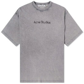 【送料無料】 アクネ ストゥディオズ レディース Tシャツ トップス Acne Studios Logo T-Shirt Anthracite Grey