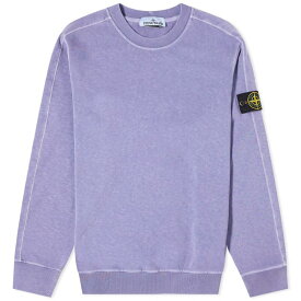 【送料無料】 ストーンアイランド メンズ パーカー・スウェット アウター Stone Island Garment Dyed Malfile Crew Sweat Lavender