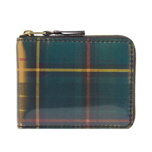 yz RfM\ Y z ANZT[ Comme des Garcons Wallet SA7100LT Lenticular Tartan Wallet Yellow & Green