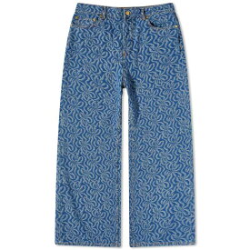 【送料無料】 ガニー レディース カジュアルパンツ ボトムス GANNI Denim Wide Pants Mid Blue Stone