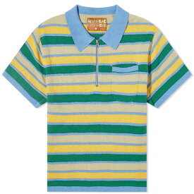 【送料無料】 ブレインデッド メンズ シャツ トップス Brain Dead Lifted Stripe Half Zip Shirt Yellow
