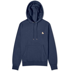 【送料無料】 メゾンキツネ メンズ パーカー・スウェット フーディー アウター Maison Kitsune Chillax Fox Patch Hoodie Ink Blue