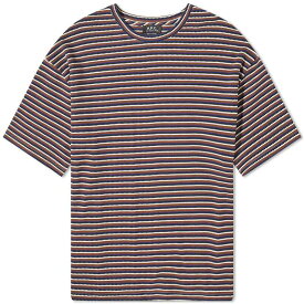 【送料無料】 アーペーセー メンズ Tシャツ トップス A.P.C. Bahaia Stripe T-Shirt Hazelnut