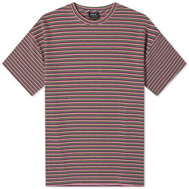 【送料無料】 アーペーセー メンズ Tシャツ トップス A.P.C. Bahaia Stripe T-Shirt Raspberry