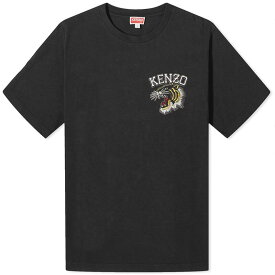 【送料無料】 ケンゾー メンズ Tシャツ トップス Kenzo Tiger Varsity Slim Tee Black
