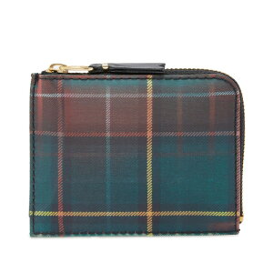 yz RfM\ Y z ANZT[ Comme des Garcons Wallet SA3100LT Lenticular Tartan Wallet Red & Green