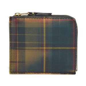 yz RfM\ Y z ANZT[ Comme des Garcons Wallet SA3100LT Lenticular Tartan Wallet Yellow & Green