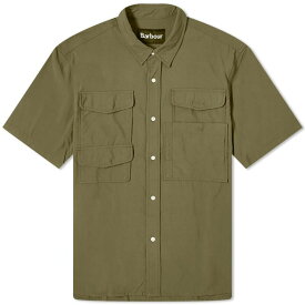 【送料無料】 バブアー メンズ シャツ トップス Barbour Lisle Safari Short Sleeve Shirt Mid Olive