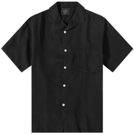 【送料無料】 ポーチュギースフランネル メンズ シャツ トップス Portuguese Flannel Linen Camp Vacation Shirt Black