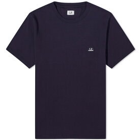 【送料無料】 シーピーカンパニー メンズ Tシャツ トップス C.P. Company 30/1 Jersey Logo T-Shirt Total Eclipse