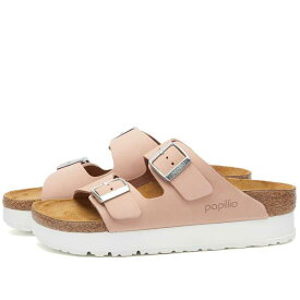 【送料無料】 ビルケンシュトック レディース サンダル シューズ Birkenstock Arizona Platform Flex Nubuck Soft Pink