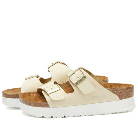 【送料無料】 ビルケンシュトック レディース サンダル シューズ Birkenstock Arizona Platform Flex Nubuck Ecru