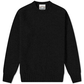 【送料無料】 ジャミーソンズオブシェトランド メンズ ニット・セーター アウター Jamieson's of Shetland Crew Knit Black