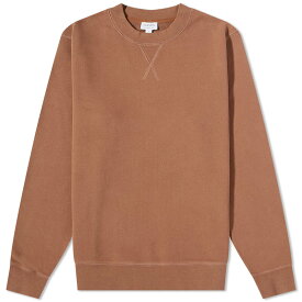 【送料無料】 サンスペル メンズ パーカー・スウェット アウター Sunspel Loopback Crew Sweat Gingerbread