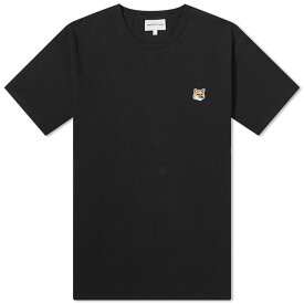 【送料無料】 メゾンキツネ メンズ Tシャツ トップス Maison Kitsune Fox Head Patch Regular T-Shirt Black