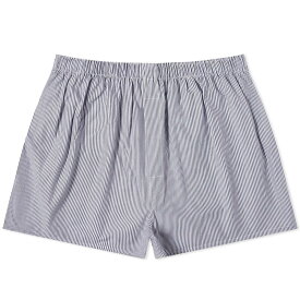 【送料無料】 サンスペル メンズ ボクサーパンツ アンダーウェア Sunspel Classic Boxer Shorts White Navy & Pinstripe