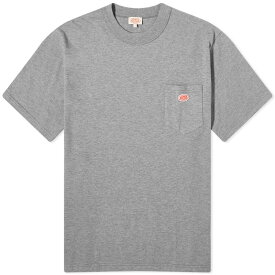 【送料無料】 アルモーリュックス メンズ Tシャツ トップス Armor-Lux 79151 Logo Pocket T-Shirt Misty Grey