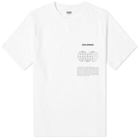 【送料無料】 サロモン メンズ Tシャツ トップス Salomon Globe Graphic SS Tee White