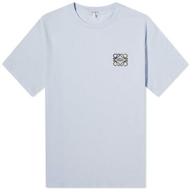 【送料無料】 ロエベ メンズ Tシャツ トップス Loewe Anagram T-Shirt Soft Blue