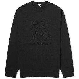 【送料無料】 ロエベ メンズ ニット・セーター アウター Loewe Tonal Logo Sweater Black