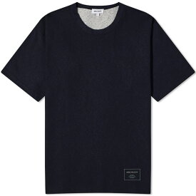 【送料無料】 ノースプロジェクト メンズ Tシャツ トップス Norse Projects Simon Loose Printed T-Shirt Dark Navy