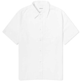 【送料無料】 ノースプロジェクト メンズ シャツ トップス Norse Projects Ivan Oxford Monogram Short Sleeve Shirt White