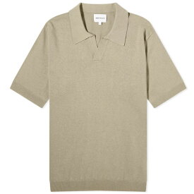 【送料無料】 ノースプロジェクト メンズ ポロシャツ トップス Norse Projects Leif Cotton Linen Polo Clay