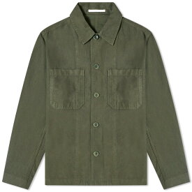 【送料無料】 ノースプロジェクト メンズ シャツ トップス Norse Projects Tyge Cotton Linen Overshirt Spruce Green