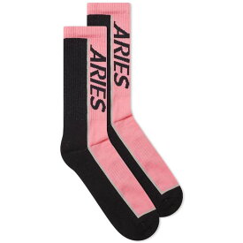 【送料無料】 アリーズ メンズ 靴下 アンダーウェア Aries Credit Card Socks Pink