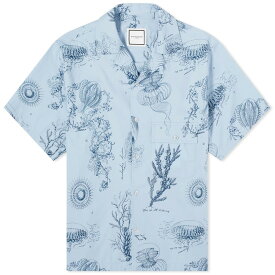 【送料無料】 ウーヨンミ メンズ シャツ トップス Wooyoungmi Marine Print Vacation Shirt Blue
