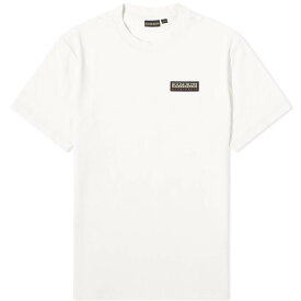 【送料無料】 ナパピリ メンズ Tシャツ トップス Napapijri Iaato Logo T-Shirt Whisper White