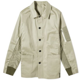 【送料無料】 サカイ メンズ ジャケット・ブルゾン アウター Sacai Chino x Nylon Shirt Jacket Beige & Light Khaki