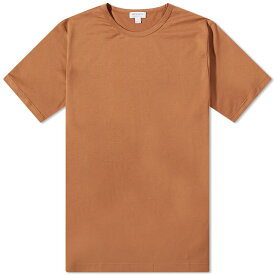 【送料無料】 サンスペル メンズ Tシャツ トップス Sunspel Classic Crew Neck T-Shirt Gingerbread