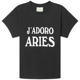 【送料無料】 アリーズ レディース Tシャツ トップス Aries J'Adoro Aries T-Shirt Black