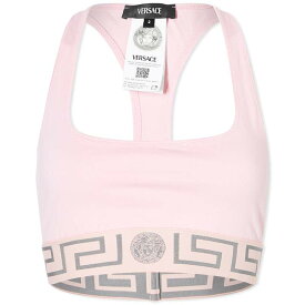 【送料無料】 ヴェルサーチ レディース ブラジャー スポーツブラ アンダーウェア Versace Greca Sports Bralet Pale Pink