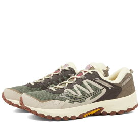 【送料無料】 サッカニー メンズ スニーカー シューズ Saucony Grid Peak Olive & Brown